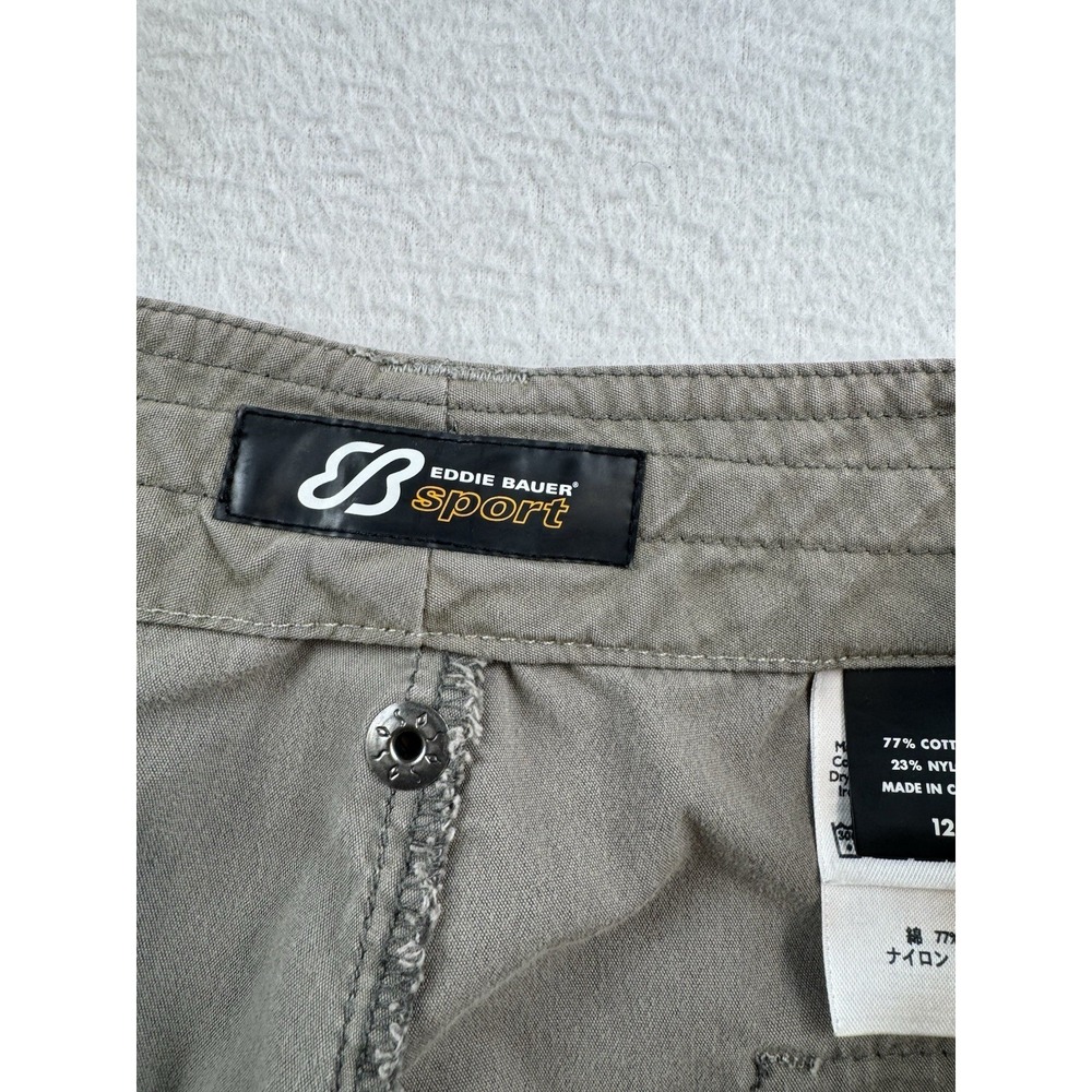 Eddie Bauer Sport Pants Womens 12 Brown Capri Outdoor Hiking Cropped Cargo Nylon - Picture 11 of 15